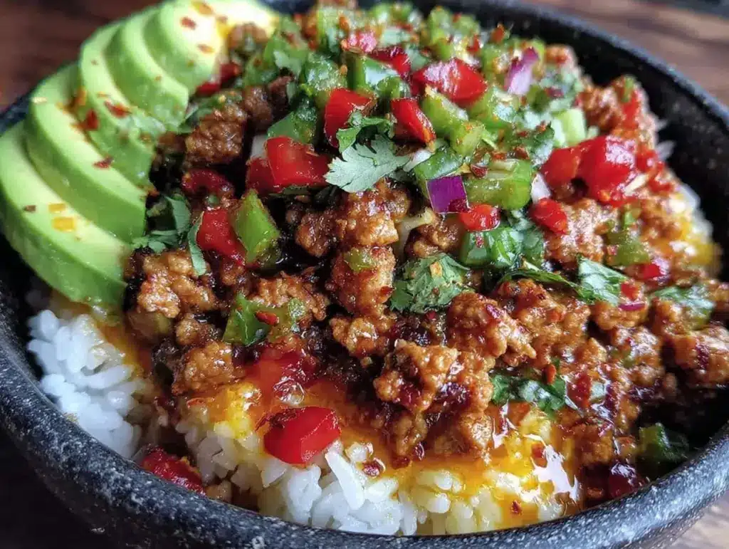 ground turkey taco bowls - featured image