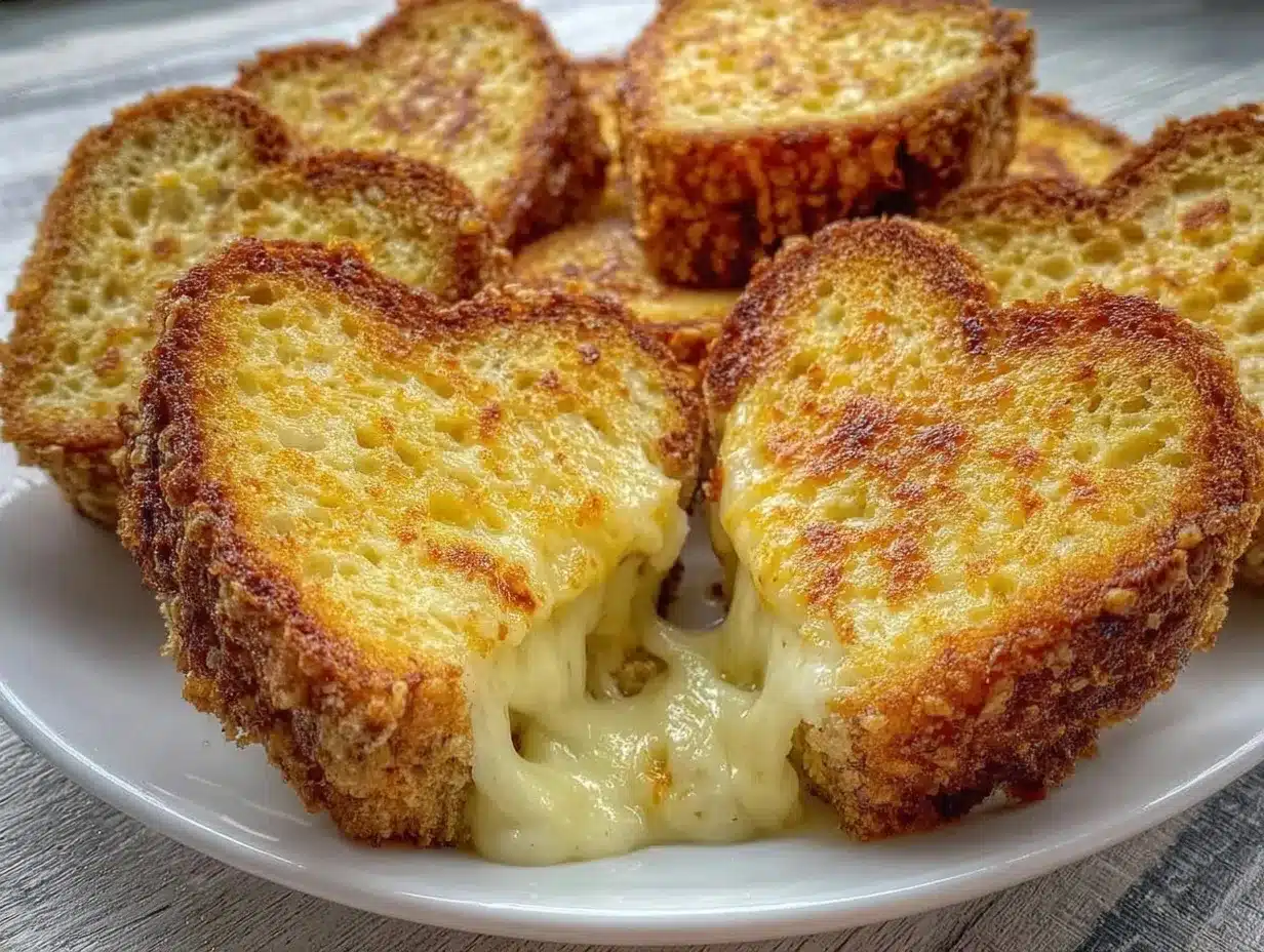 heart shaped grilled cheese sandwiches preparation steps