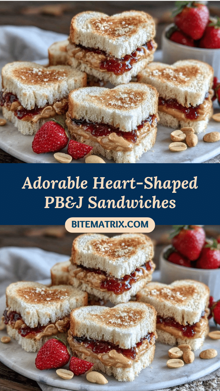 heart shaped PB&J sandwiches recipe