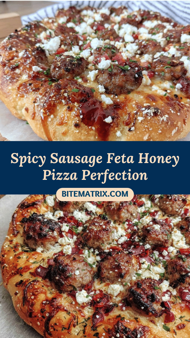 Hot Sausage Feta Honey Pizza recipe