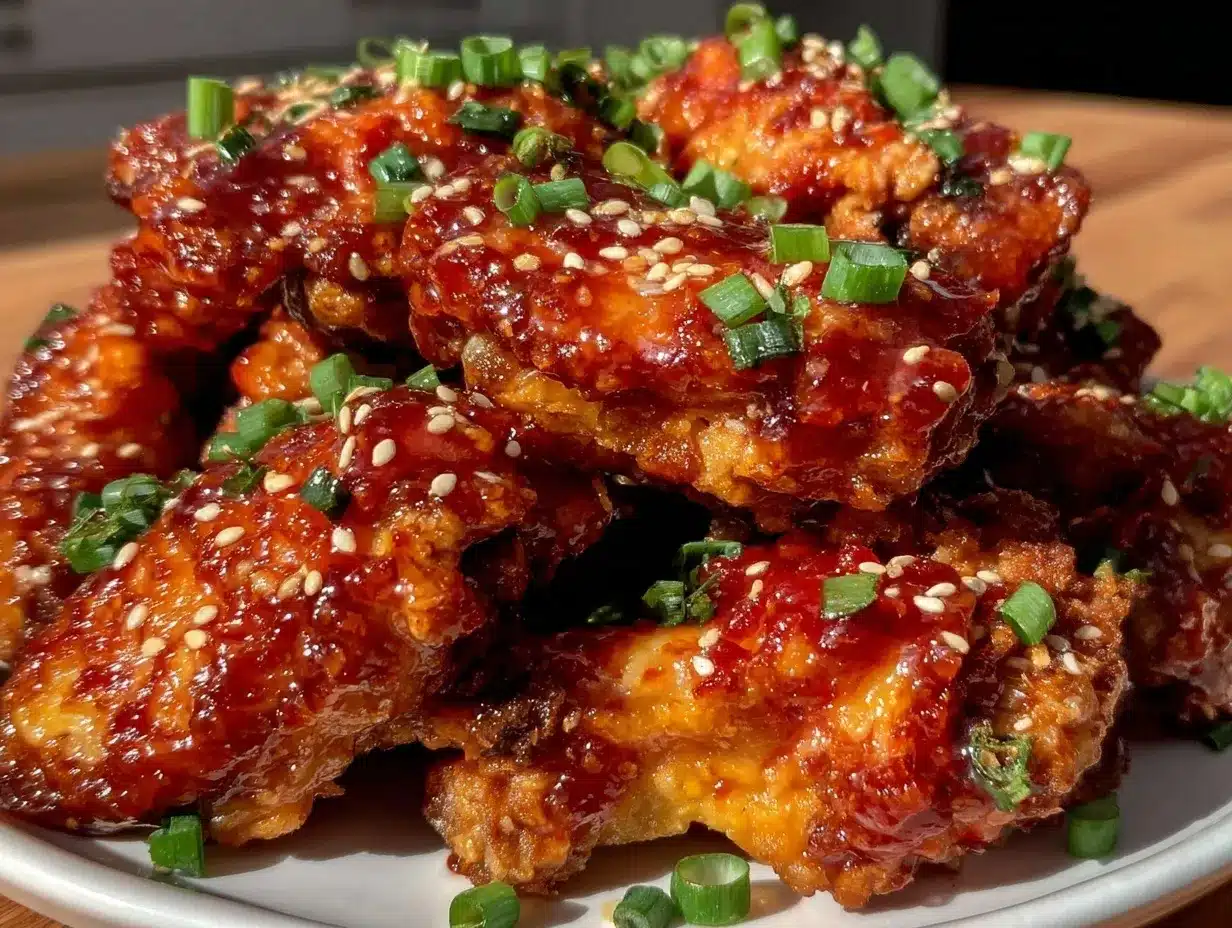 Korean gochujang wings preparation steps