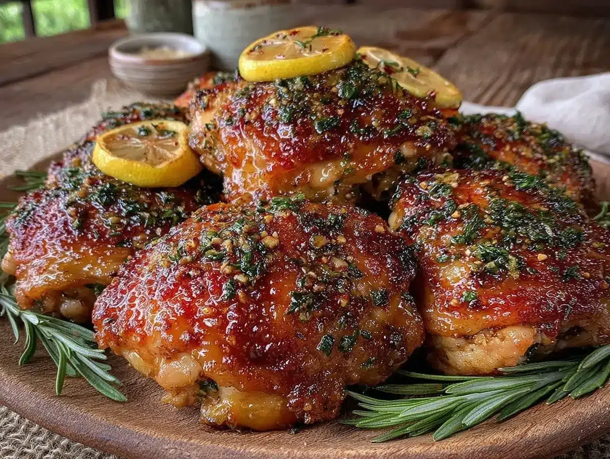lemon herb roasted chicken thighs preparation steps