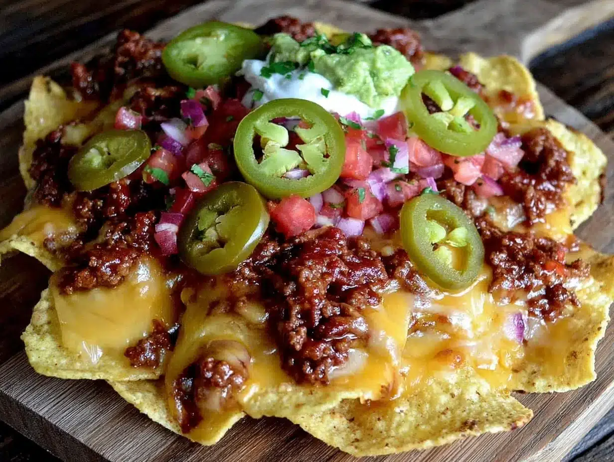 loaded nachos for one preparation steps