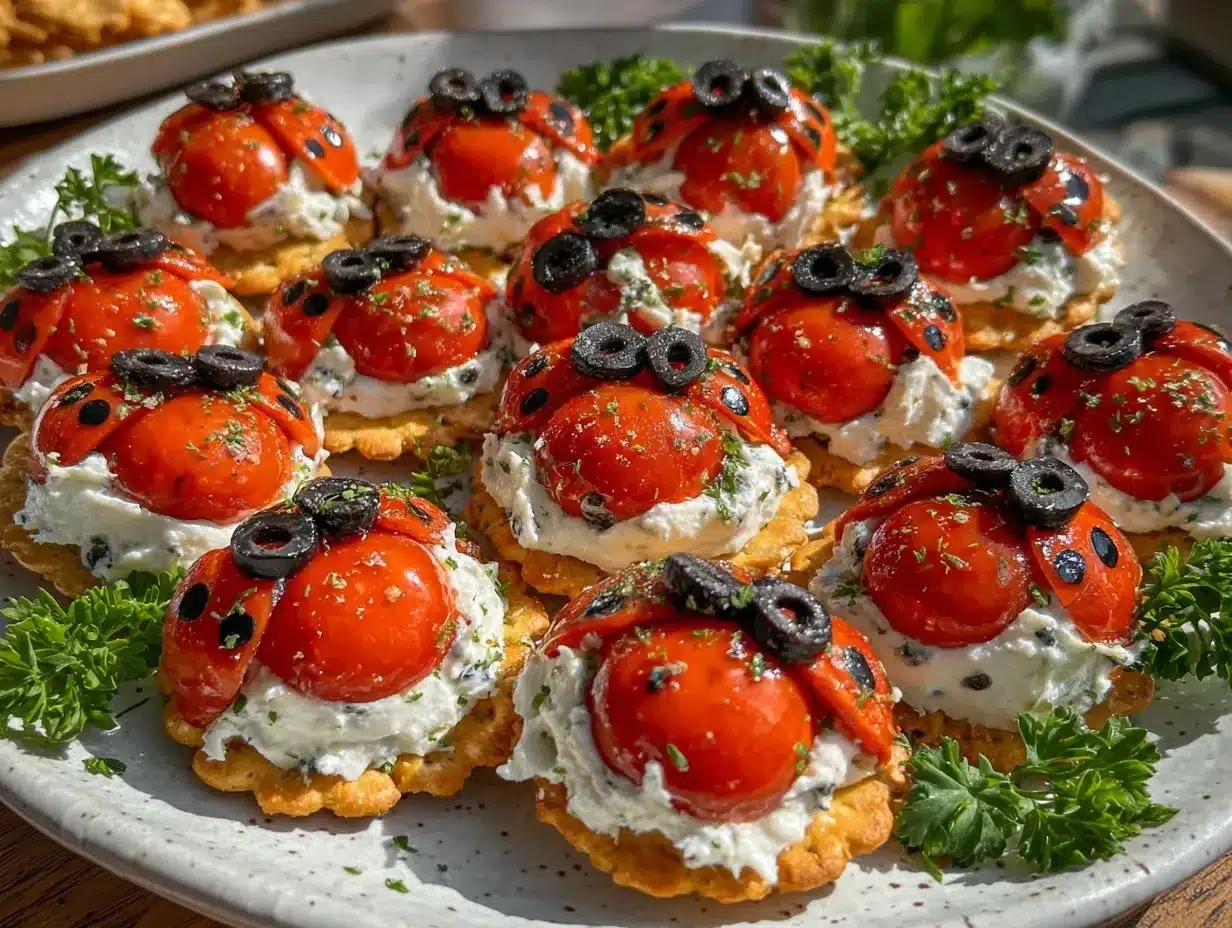 love bug ladybug crackers preparation steps