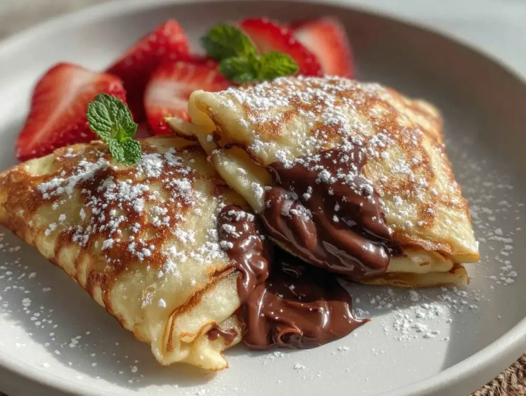 Love Letter Crepes with Nutella and Strawberries - featured image