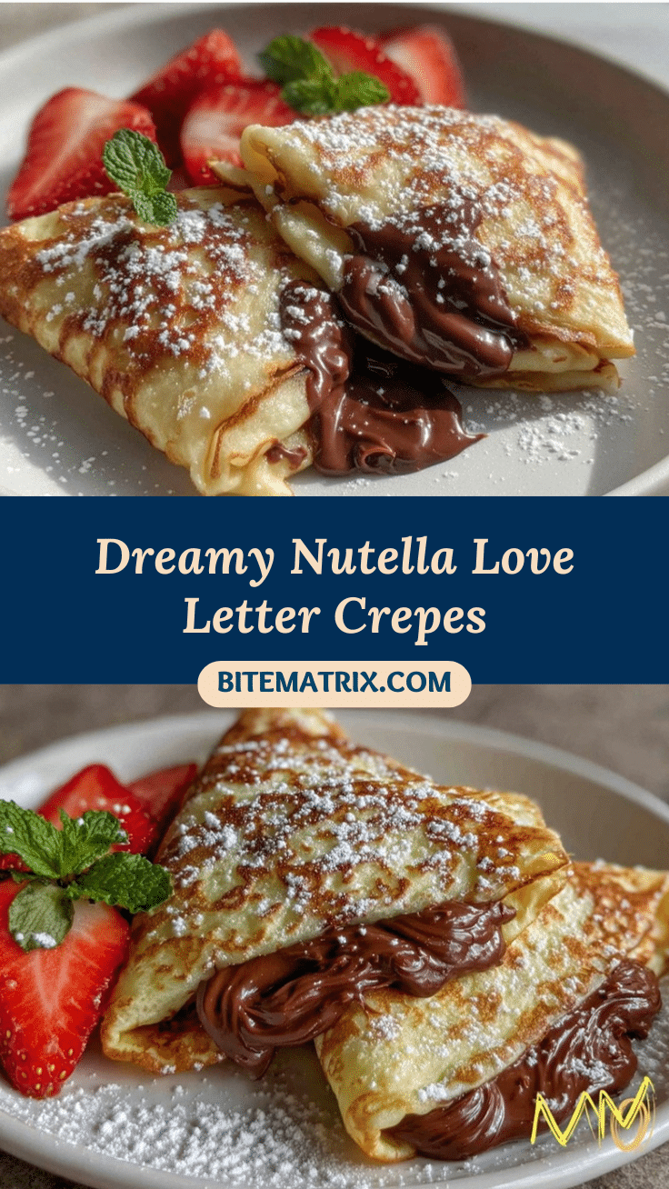 Love Letter Crepes with Nutella and Strawberries recipe