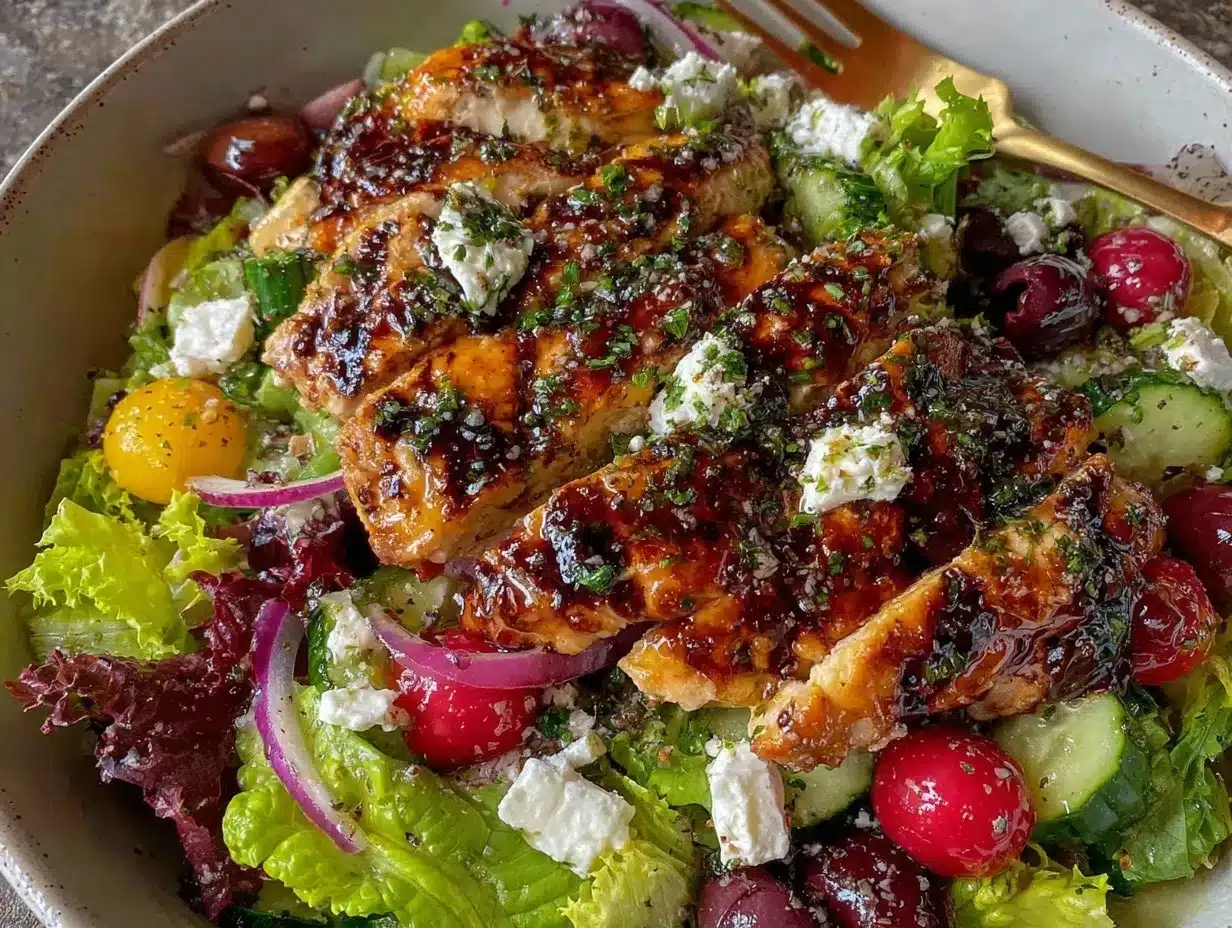 Mediterranean Grilled Chicken Salad preparation steps