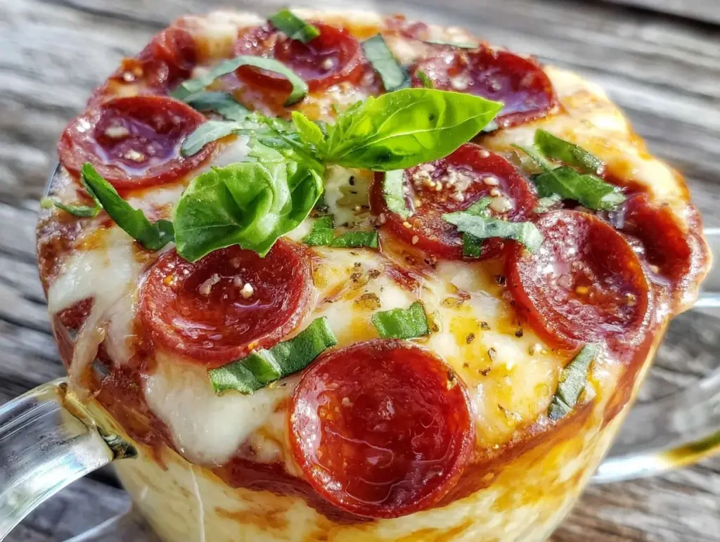 microwave mug pizza recipe - featured image