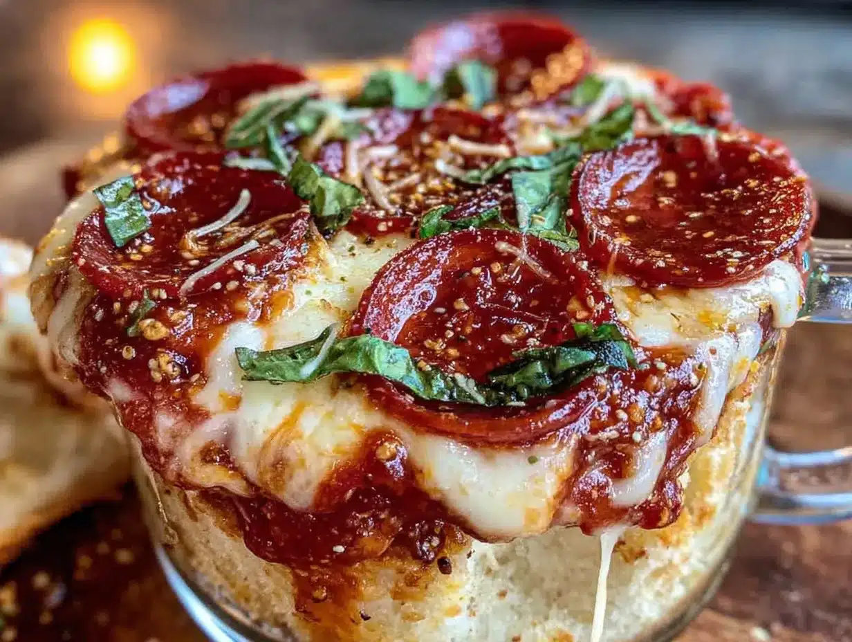 microwave mug pizza recipe preparation steps