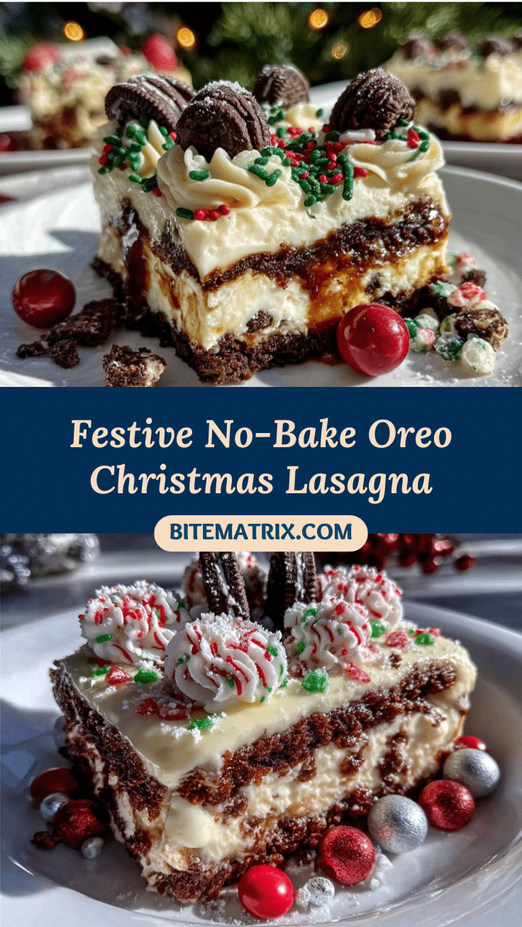No-Bake Christmas Oreo Lasagna recipe