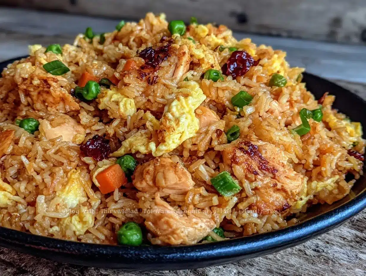 one pan fried rice preparation steps