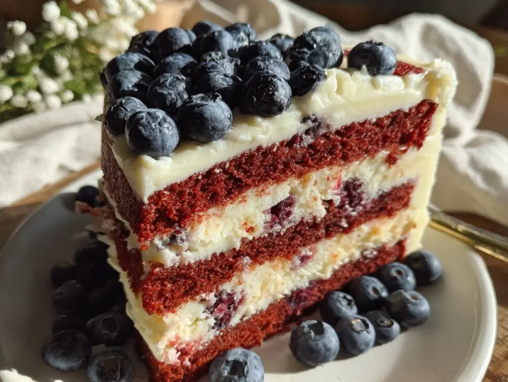 patriotic flag cake recipe - featured image