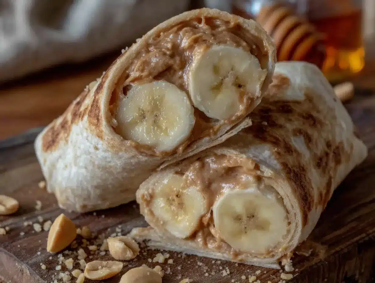 peanut butter banana wrap preparation steps