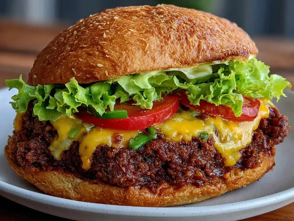 perfect cake that looks like a burger preparation steps