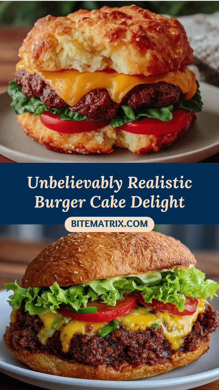 perfect cake that looks like a burger recipe