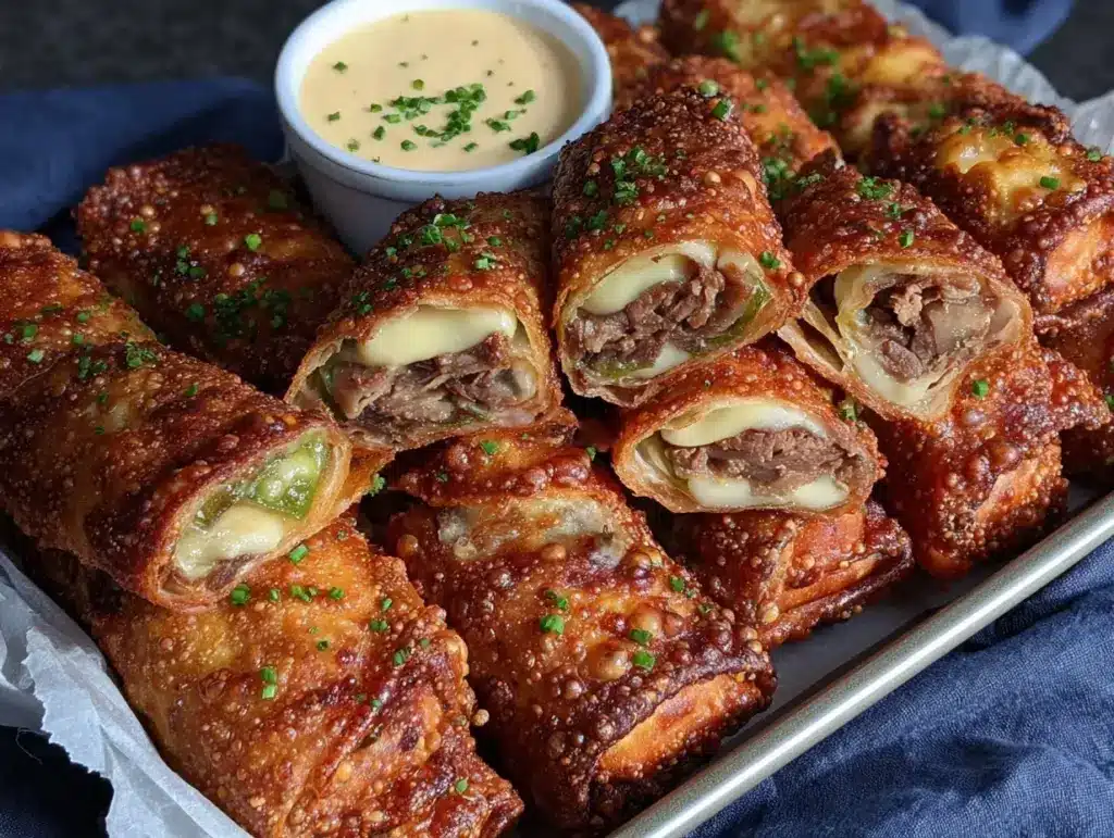 Philly Cheesesteak Egg Rolls - featured image