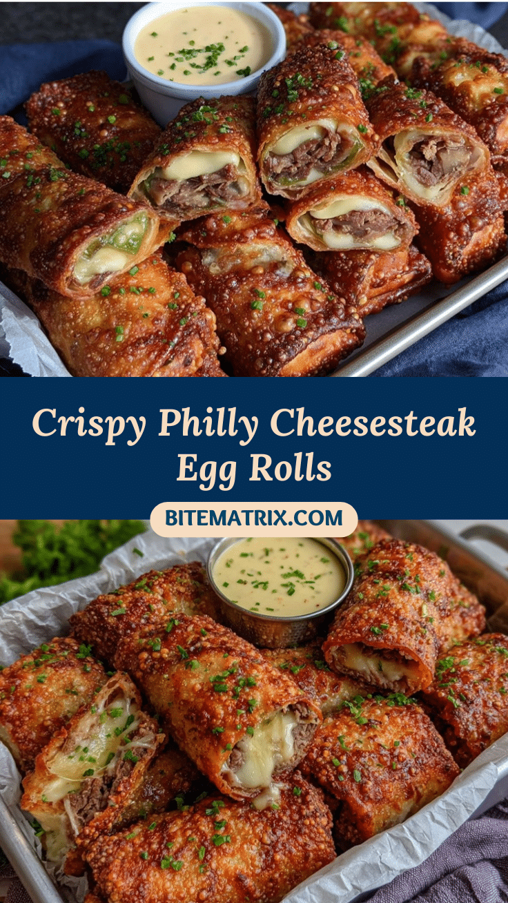 Philly Cheesesteak Egg Rolls recipe