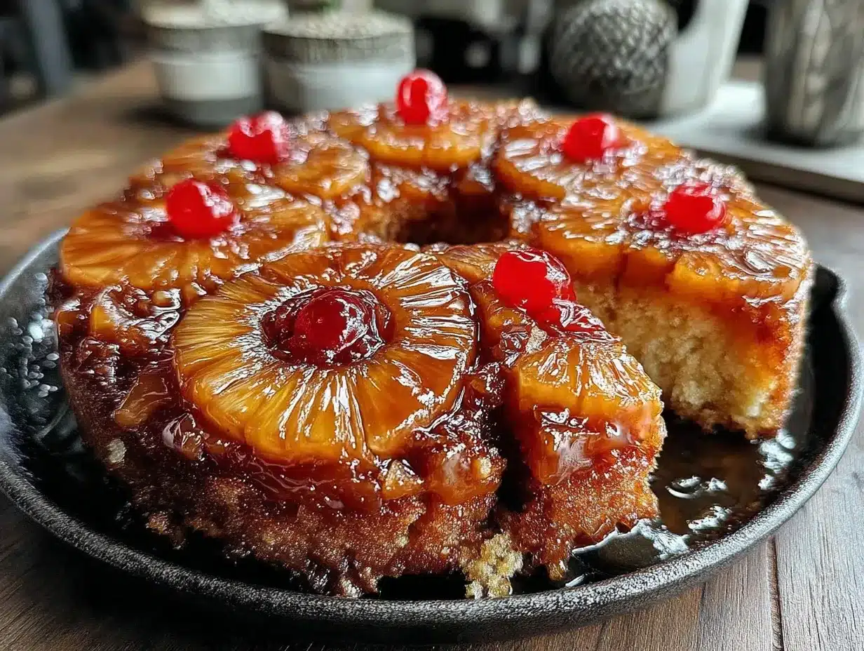 pineapple upside down cake preparation steps