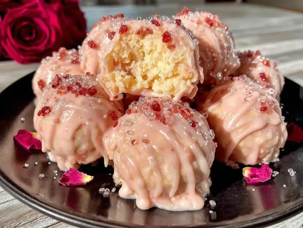 Pink Champagne Truffles preparation steps