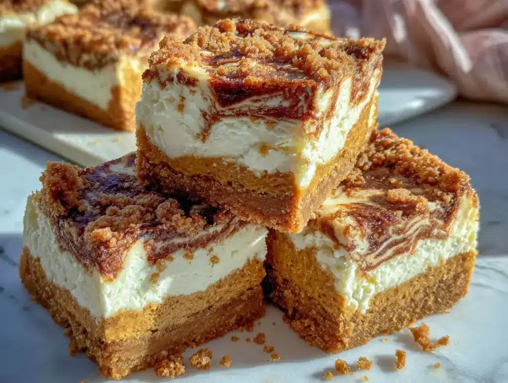 pumpkin cheesecake bars - featured image