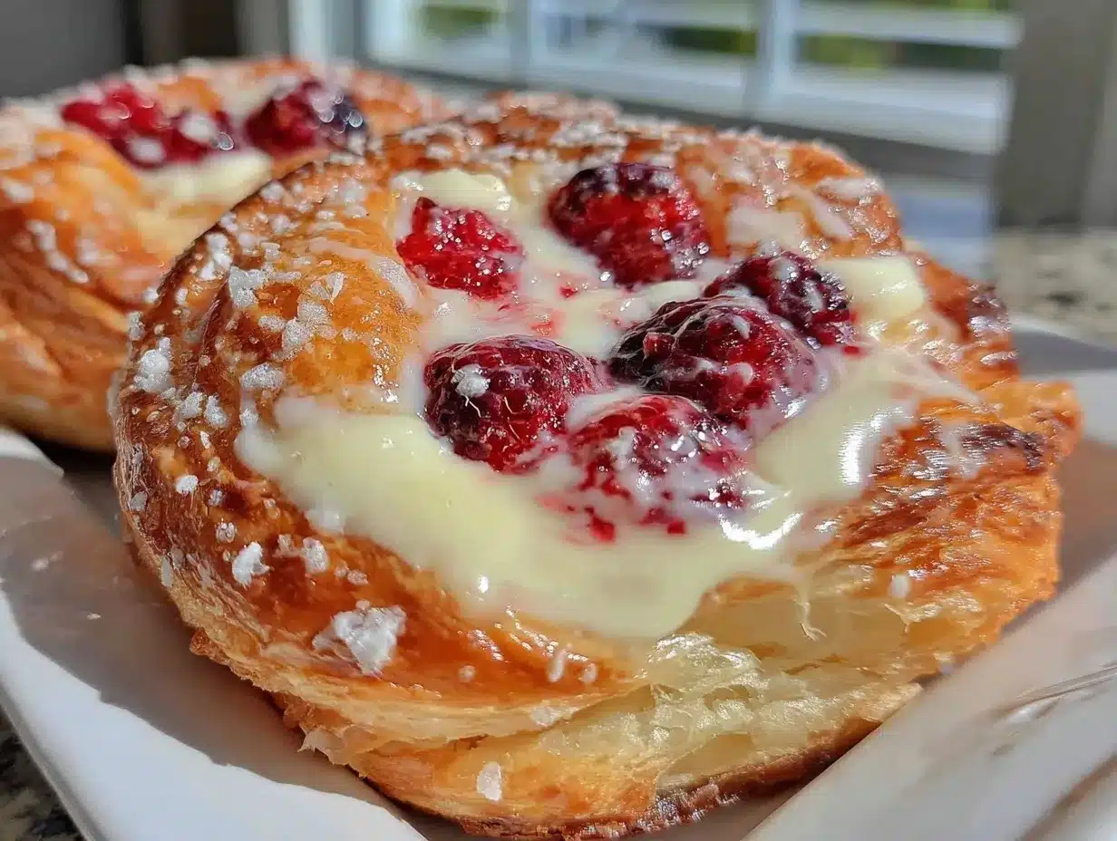 Raspberry Cream Cheese Danish preparation steps