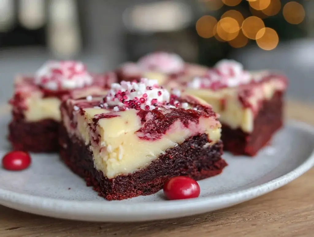 Red Velvet Cheesecake Swirl Brownies - featured image