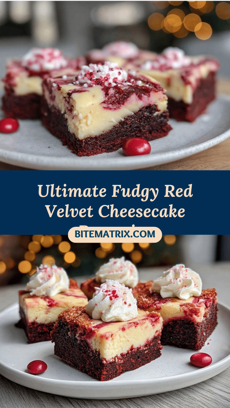 Red Velvet Cheesecake Swirl Brownies recipe