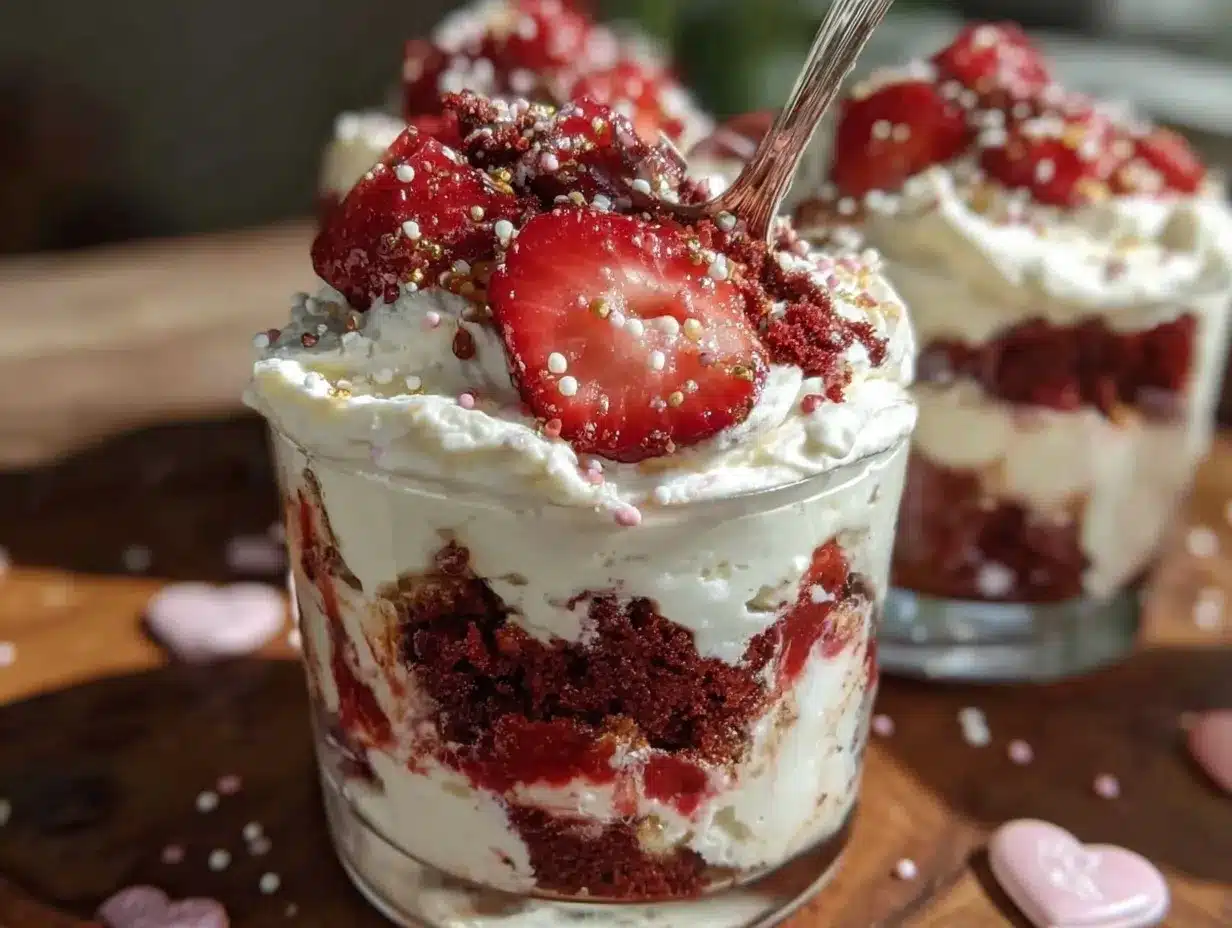 red velvet trifle preparation steps