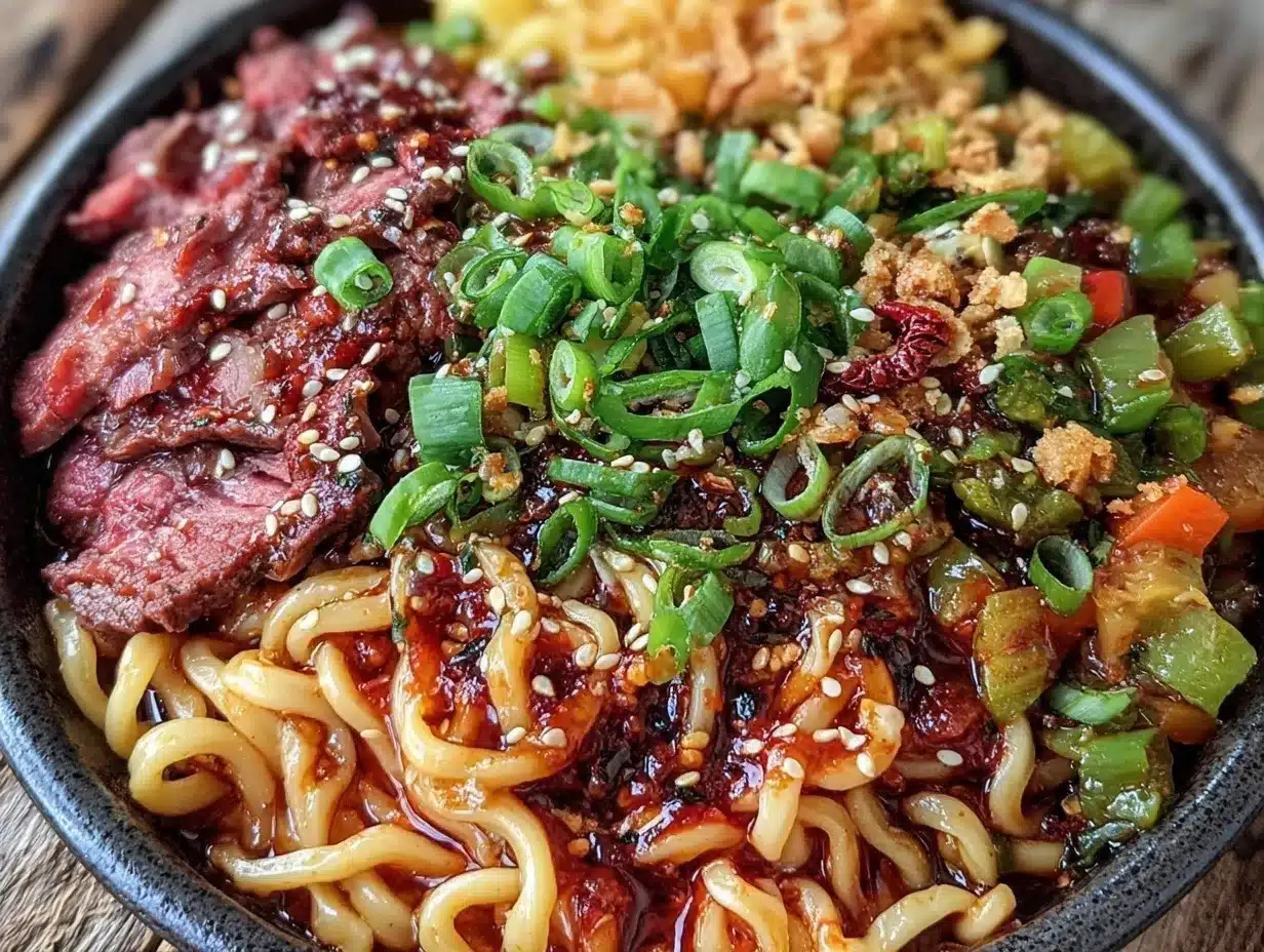 Sichuan mouth numbing noodles preparation steps