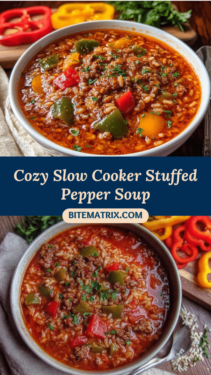 Slow Cooker Stuffed Pepper Soup recipe