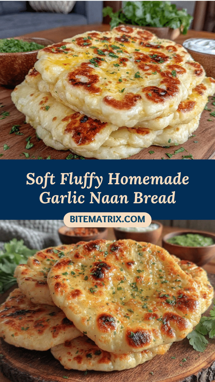 soft fluffy homemade garlic naan bread recipe