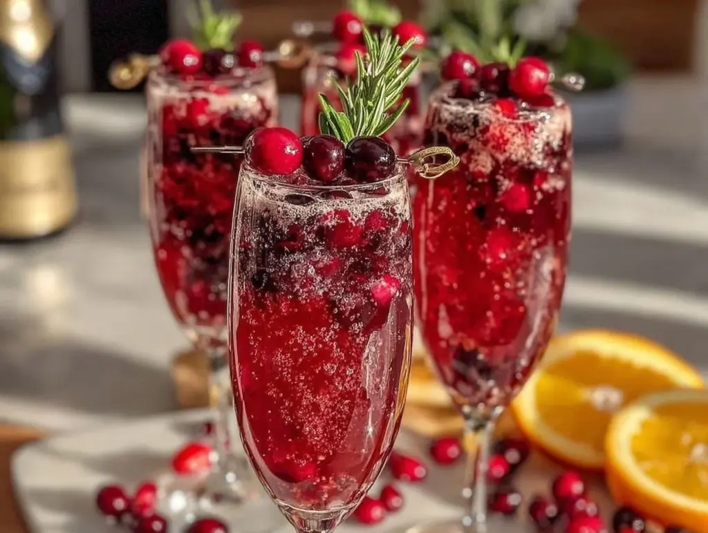 Sparkling Cranberry Mimosas - featured image