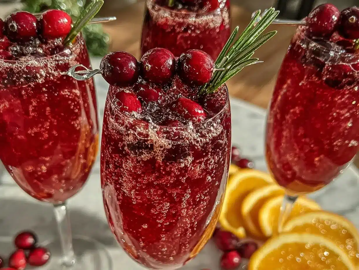 Sparkling Cranberry Mimosas preparation steps