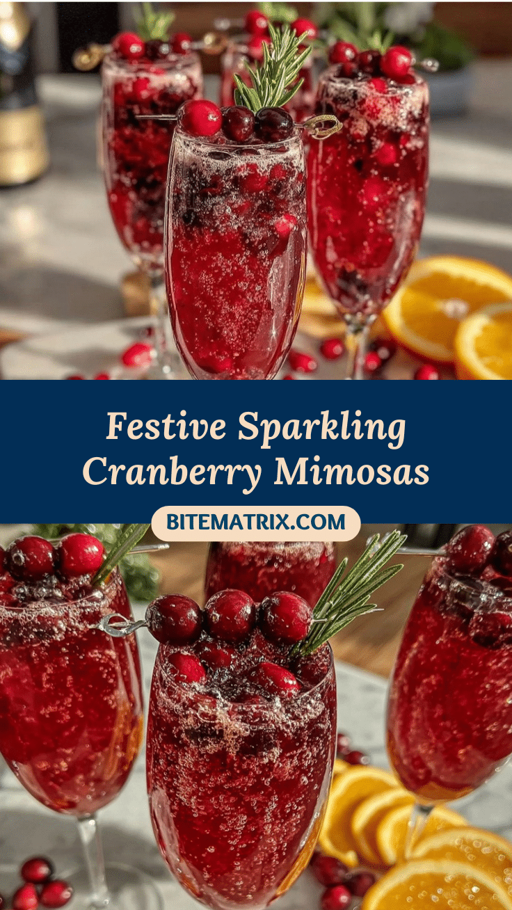 Sparkling Cranberry Mimosas recipe