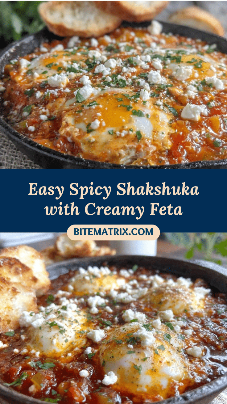 spicy shakshuka with creamy feta recipe