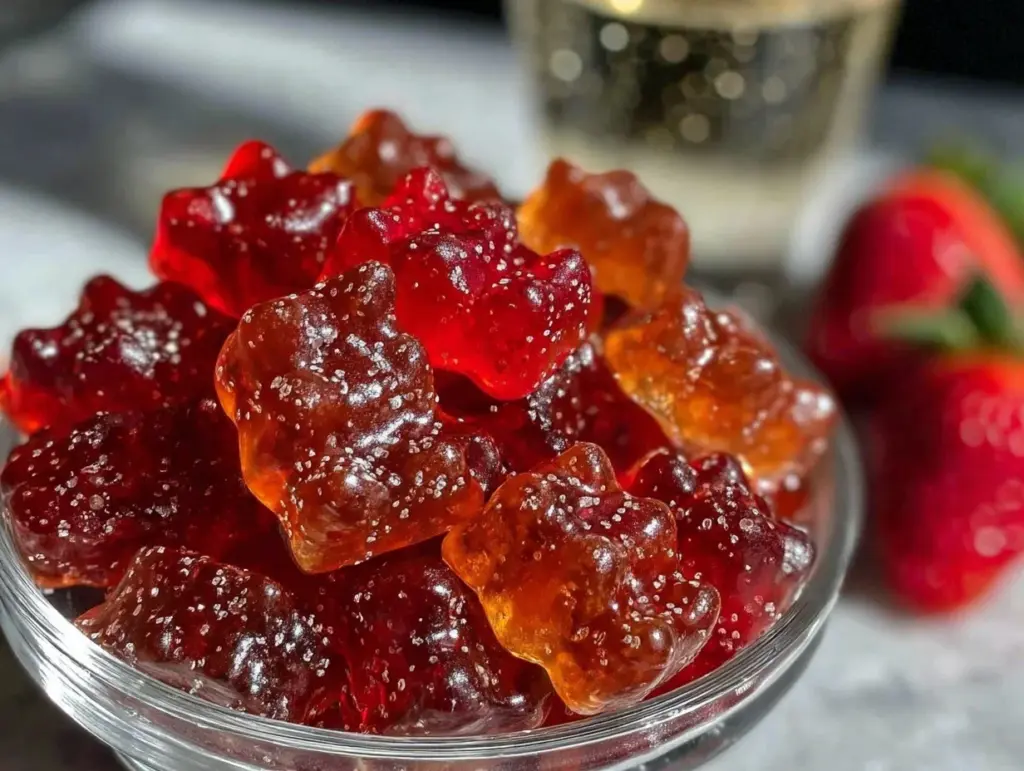 Strawberry Champagne Gummy Bears - featured image