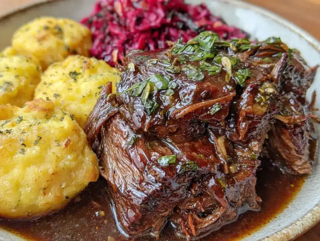 Tender Classic Sauerbraten German Pot Roast - featured image