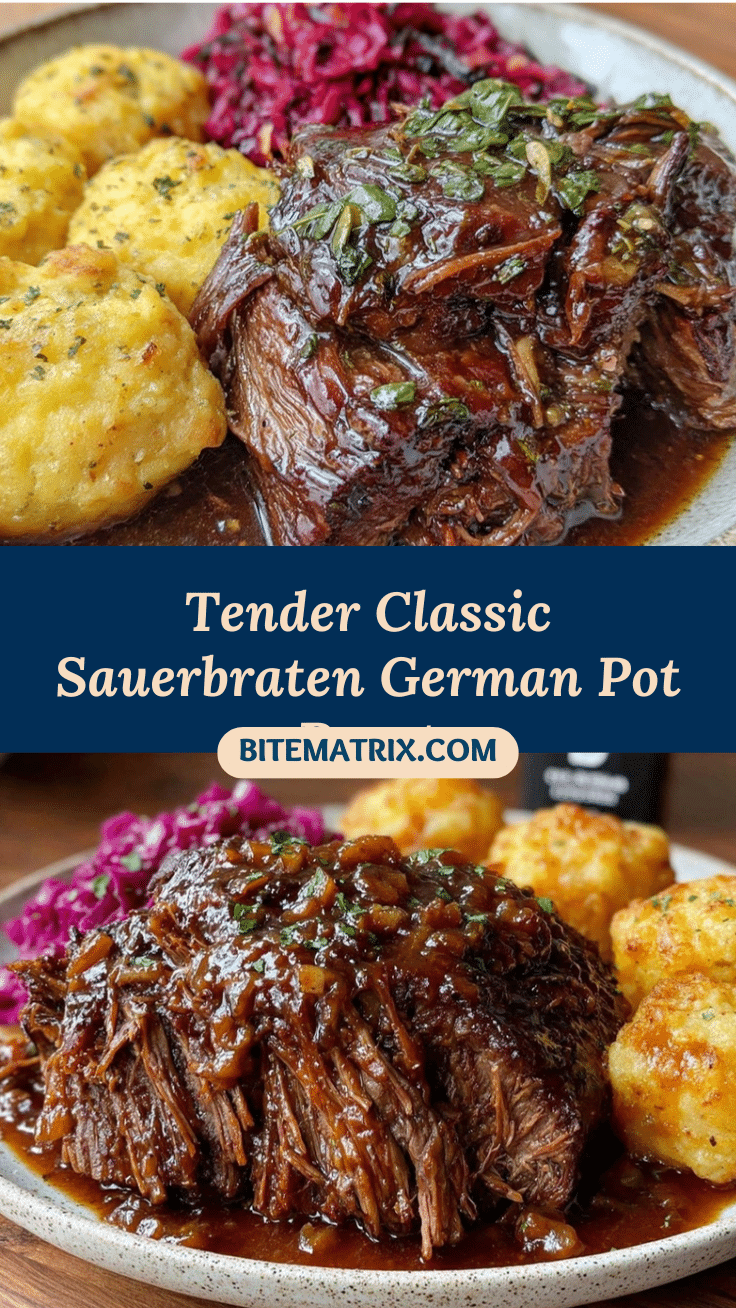 Tender Classic Sauerbraten German Pot Roast recipe