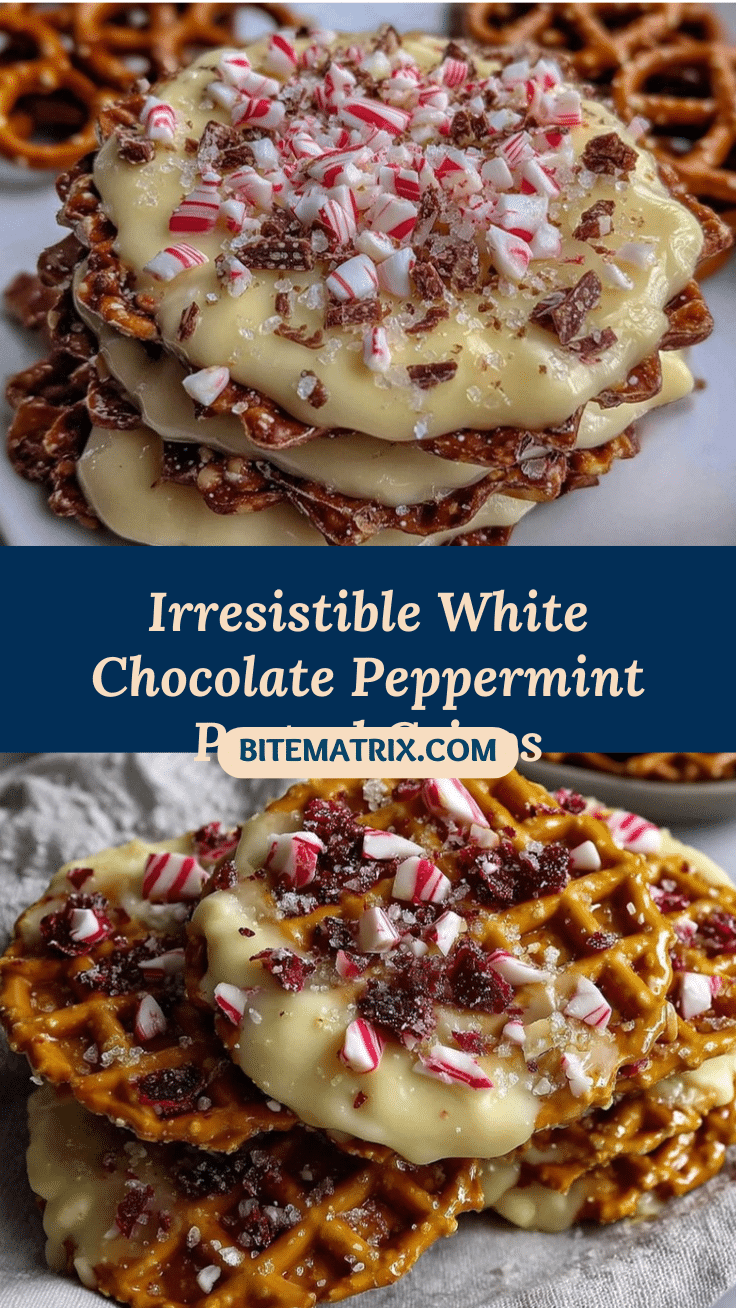 White Chocolate Peppermint Pretzel Crisps recipe
