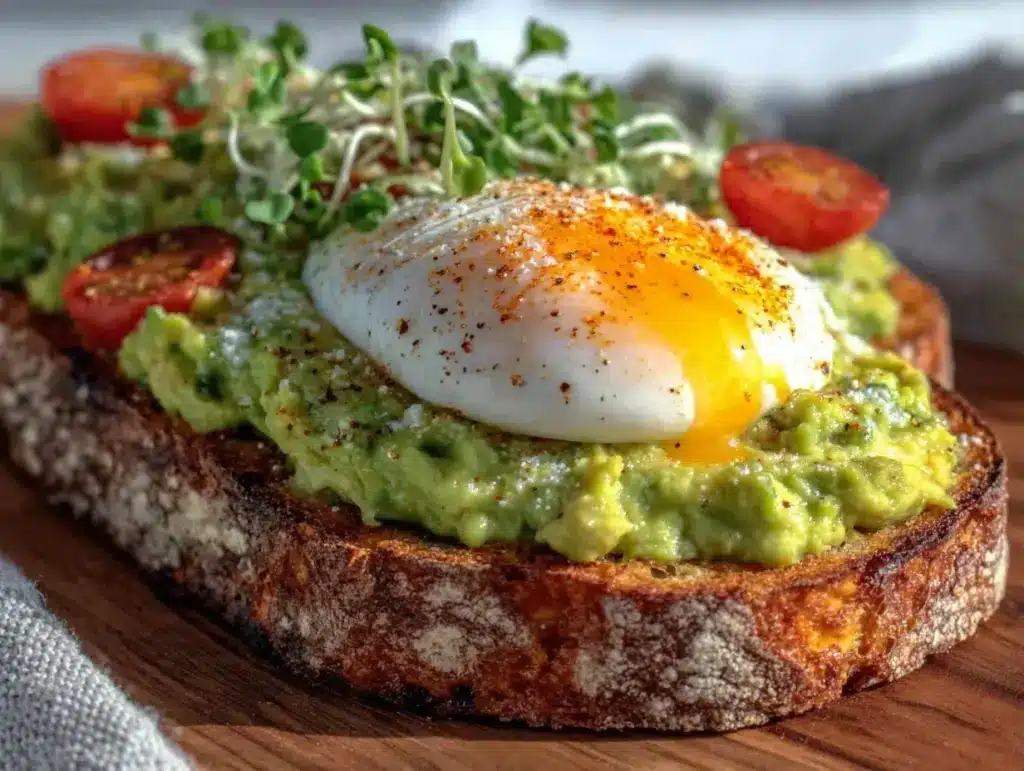 avocado toast with poached egg - featured image