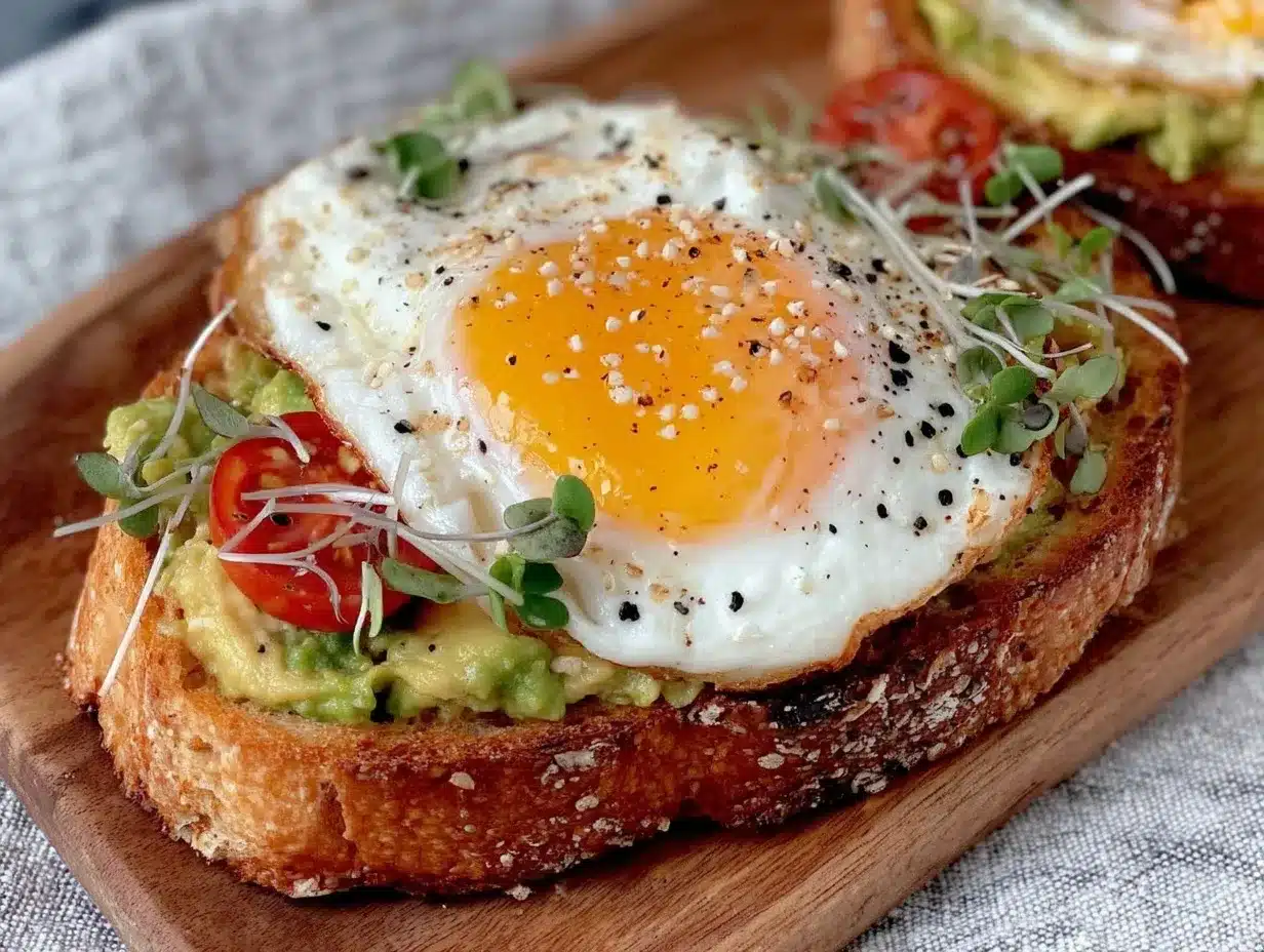 avocado toast with poached egg preparation steps