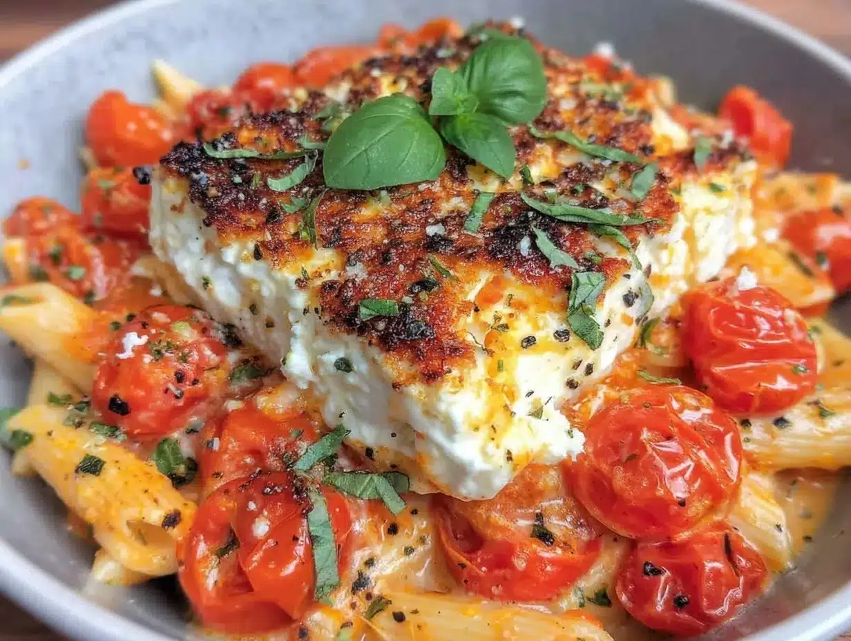 baked feta pasta preparation steps