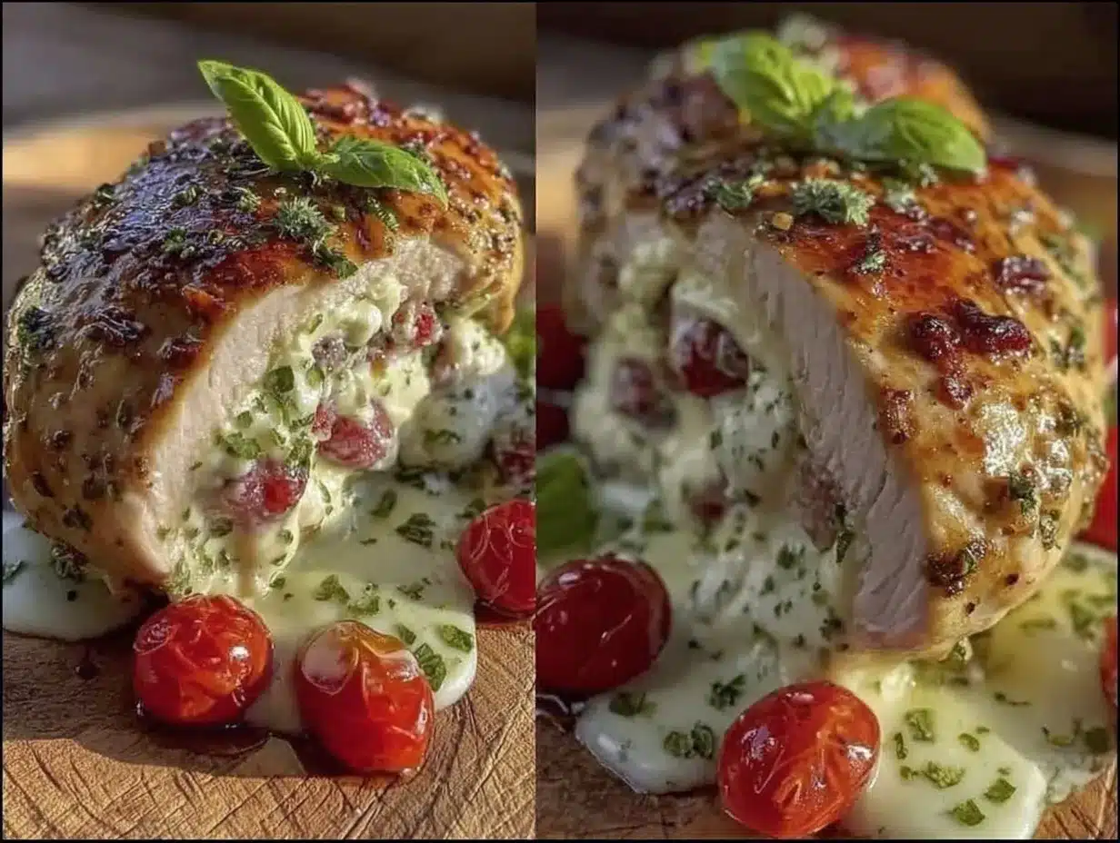 caprese stuffed chicken preparation steps