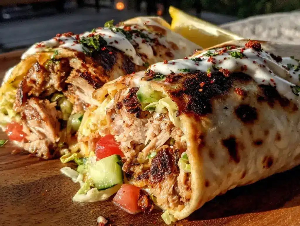 chicken shawarma wraps - featured image