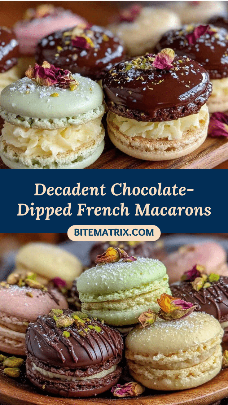 chocolate-dipped macarons recipe