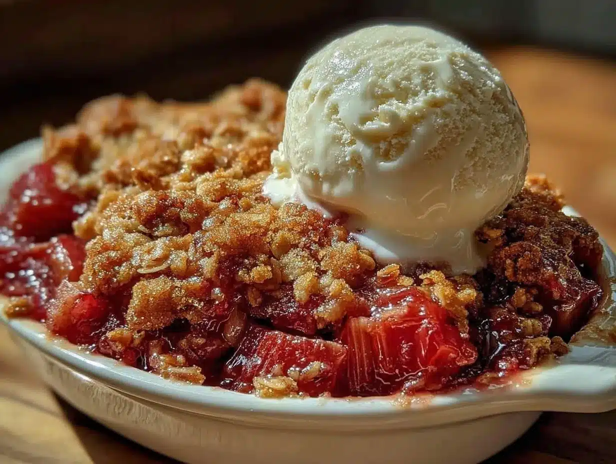 cozy rhubarb crisp preparation steps
