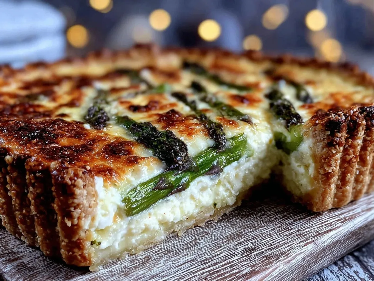 creamy asparagus and gruyere quiche preparation steps