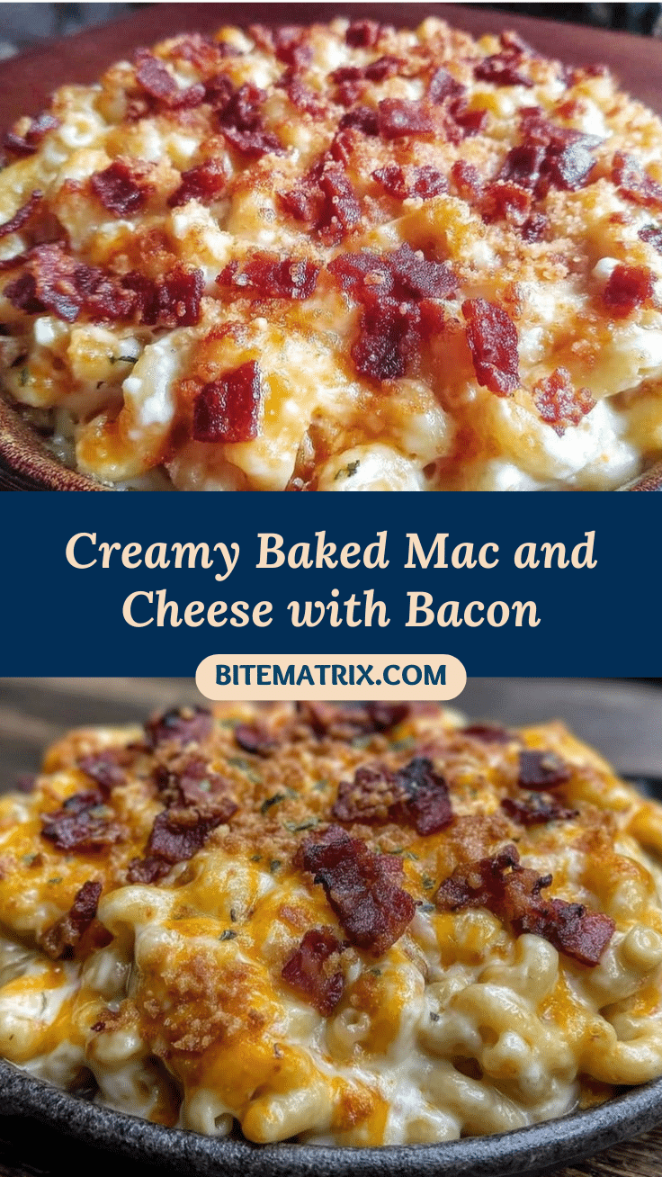 creamy baked mac and cheese with bacon recipe