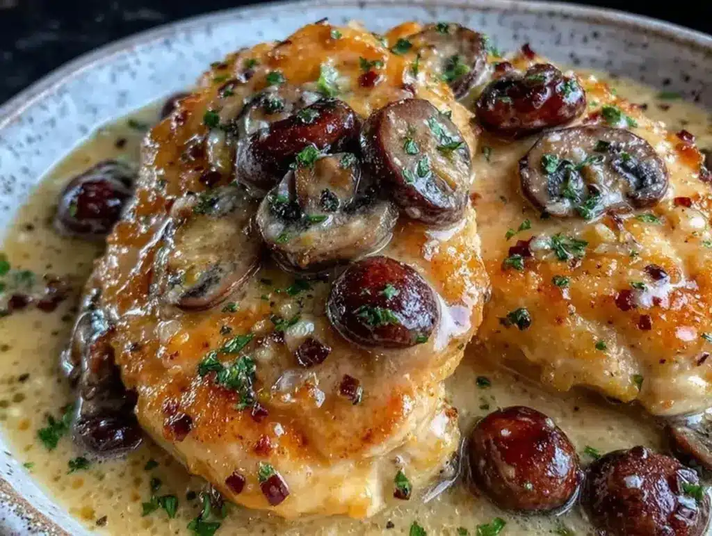 creamy chicken marsala - featured image