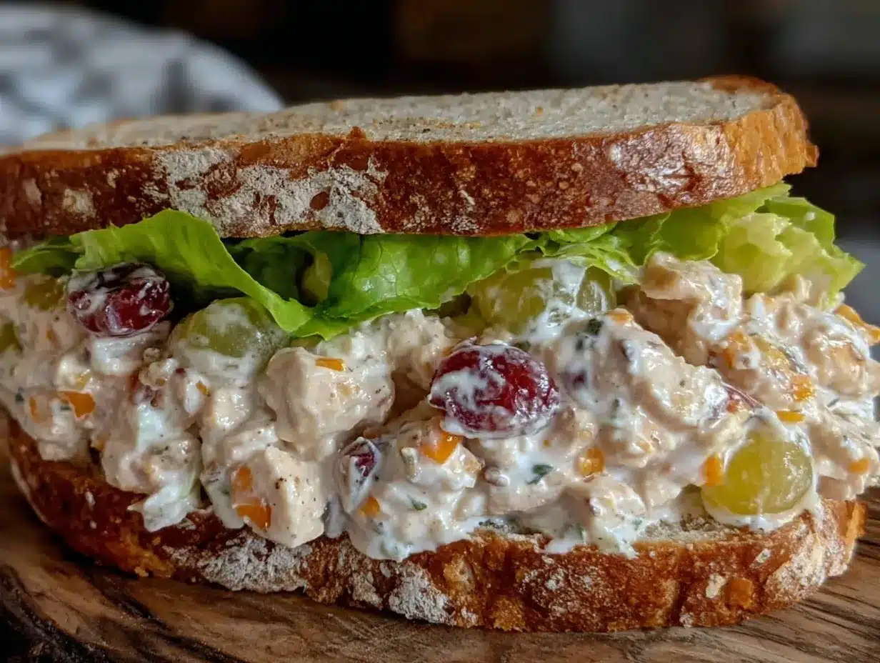 creamy chicken salad sandwich preparation steps